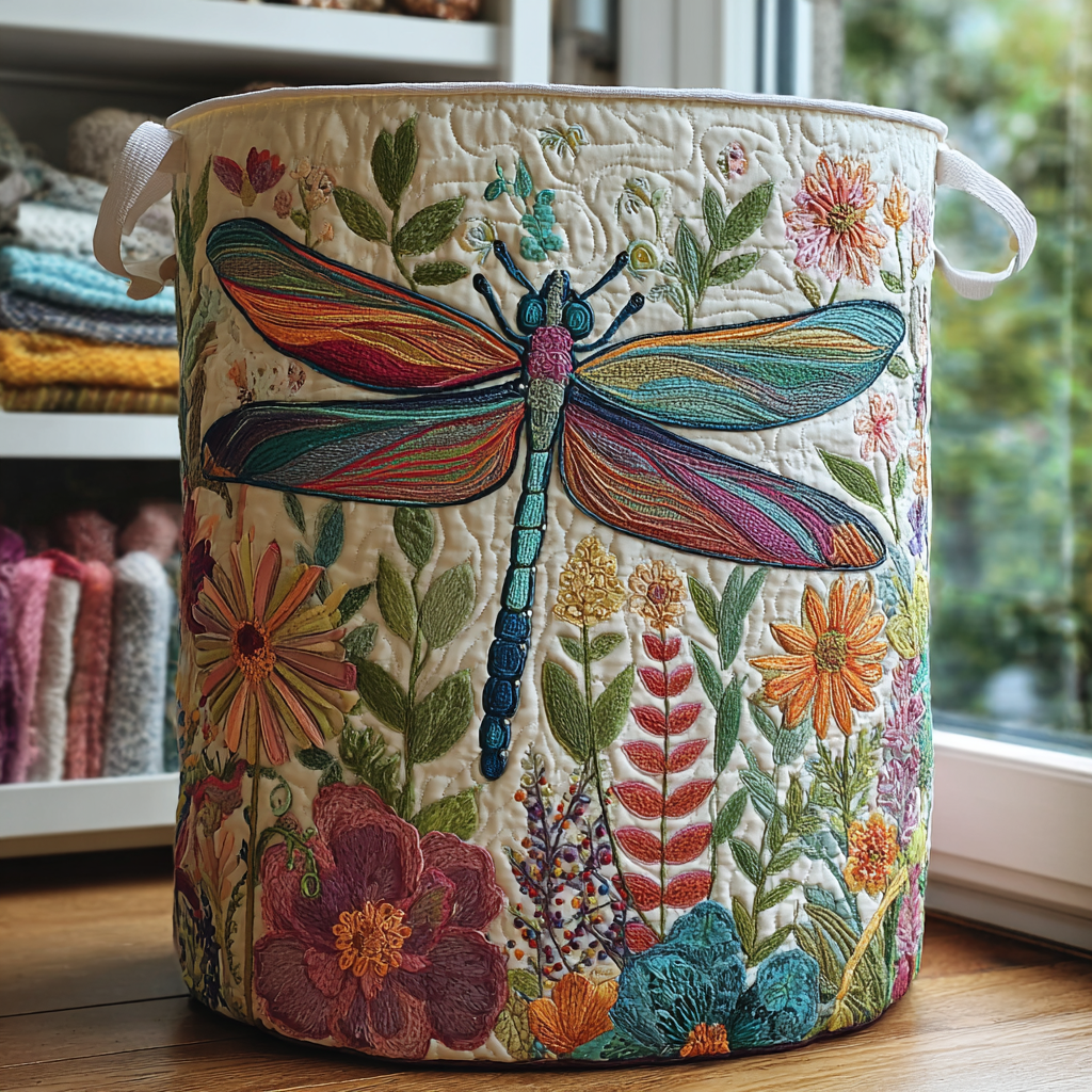Dragonfly Garden Laundry Basket - 2