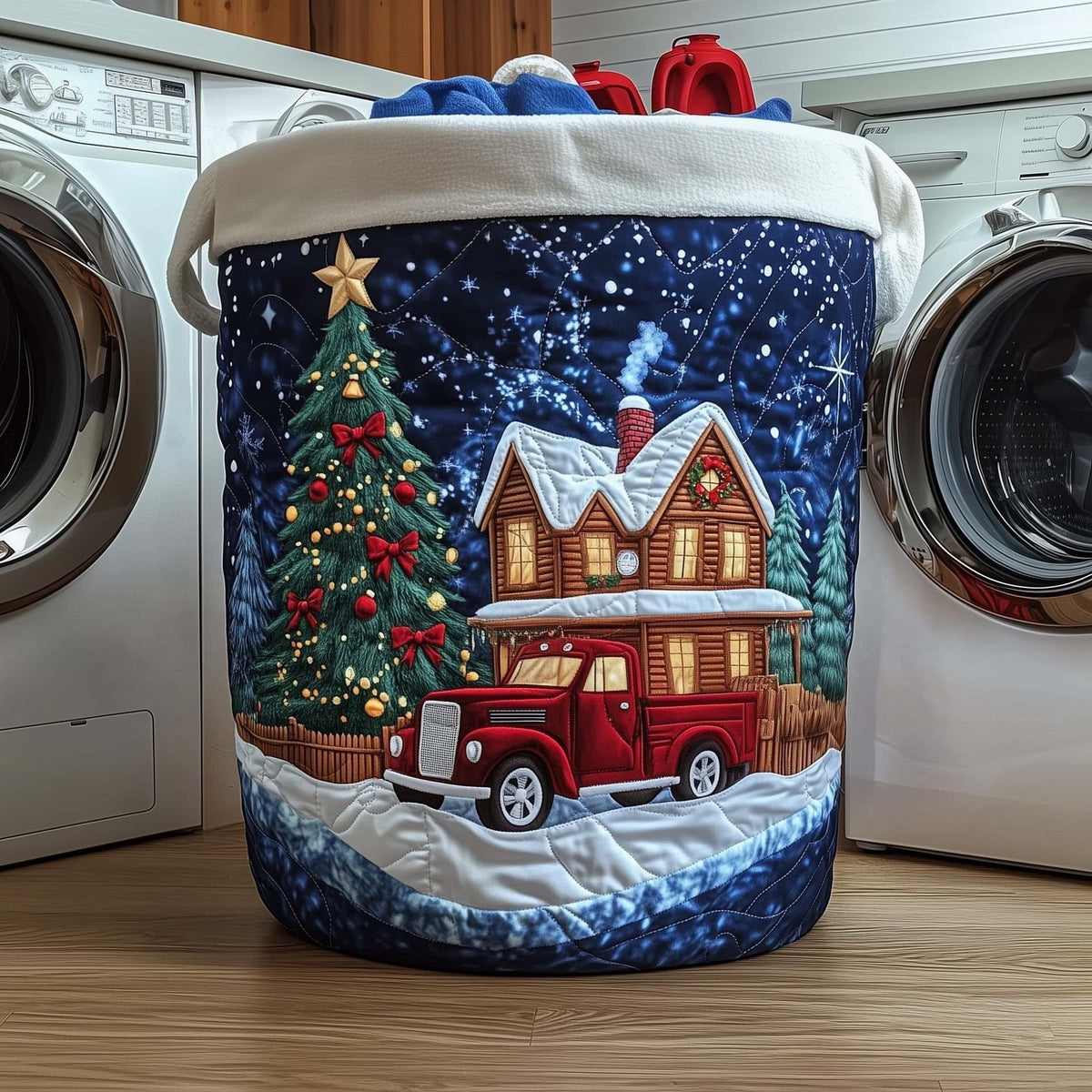 Starlit Christmas Homecoming Laundry Basket - 2